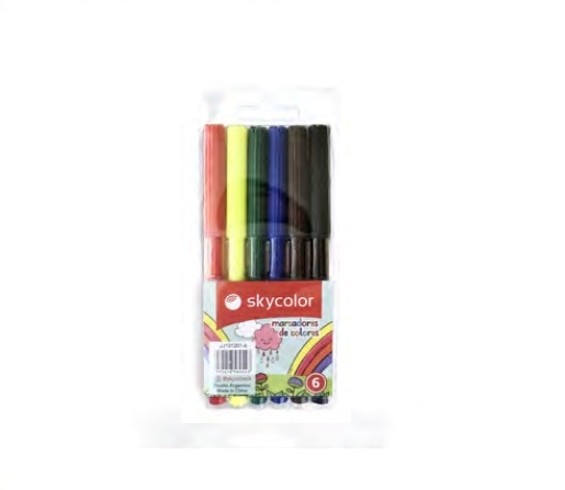 MARCADOR ESCOLAR SKYCOLOR BL X6